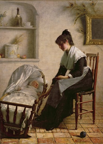 Young mother from Arles by Henri Bouchet Doumeng
